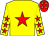 Yellow, red star, red stars on sleeves, red cap, yellow stars (Sun Bloodstock)