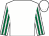 White, emerald green striped sleeves (Orchard Bloodstock Ltd)
