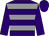Purple, grey hoops, purple sleeves and cap (Sharron & Robert Colvin)