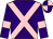 Purple, pink cross belts and armlets, quartered cap (Simon & Christine Prout)