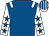 Royal blue, white epaulets, white sleeves, royal blue stars, striped cap (J & J Racing)