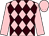 Pink and brown diamonds, pink sleeves and cap (Mareildar Racing Part 1)