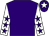Purple, white sleeves, purple stars, purple cap, white star (Mrs J A Wakefield)