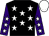 Black, white stars, purple sleeves, white stars and cap (The Rocket Racing Club)