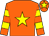 Orange, yellow star, hooped sleeves and star on cap (Bob Butler)