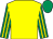 Yellow, emerald green and yellow striped sleeves, emerald green cap (David Spratt)