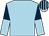 Light blue, dark blue halved sleeves, striped cap (Woodfarm Racing Syndicate)