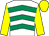 White & emerald green chevrons, yellow sleeves & cap (Game Syndicate/Mrs E P Harty)