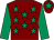Maroon, emerald green stars, sleeves and star on cap (Mr John Joseph Smith)