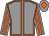 Grey, orange seams, striped sleeves and diamond on cap (Owenstown Stud & Partner)