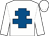 White, royal blue cross of lorraine (Epsom Racegoers No 2)