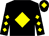Black, yellow diamond, diamonds on sleeves, black cap, yellow diamond (Yellow Diamond Racing)