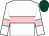 White, pink hoop, pink armlet, dark green cap (D B Bamber)