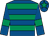 Royal blue, emerald green hoops, armlets and star on cap (The Augean Stables Syndicate)