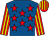 Royal blue, red stars, red and yellow striped sleeves and cap (Midest 1)