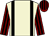 Beige, black braces, maroon and black striped sleeves and cap (Cruikshank Coltherd)