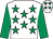 White, emerald green stars, sleeves and stars on cap (Mr Godfrey Wilson)