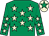 Emerald green, beige stars, beige cap, emerald green star (Trinity Park Stud)