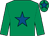 Emerald green, royal blue star and star on cap (The Lavender Chickens)