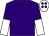 Purple, white halved sleeves, white cap, purple spots (Raeburn Brick Limited)