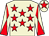 Beige, red stars, diabolo on sleeves and star on cap (Silastar Racing Syndicate)