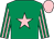 Emerald Green, Pink Star, Striped Sleeves, Pink Cap (Gary And Linnet Woodward)