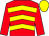 Red & yellow chevrons, red sleeves, yellow cap (Hows The Horse Syndicate)