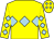 Yellow, light blue triple diamond, light blue diamonds on sleeves, yellow cap, light blue diamonds (David Jordan)