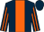 Dark blue, orange panel, striped sleeves, dark blue cap (J D Birkmyre & B P Roberts)