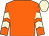 Orange, beige chevrons on sleeves, beige cap (M L Bloodstock Limited)