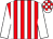 Red & white stripes, white sleeves, check cap (Delton Syndicate)