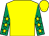 Yellow, emerald green sleeves, yellow stars and cap (Not Now Partnership)