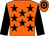 Orange, black stars and sleeves, hooped cap (Ronnie Jacobs & Rose Dobbin)