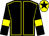 Black, yellow seams, yellow armlet, yellow cap, black star (Sunday Racing Club & R M Kelleher)