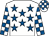 White, royal blue stars, check sleeves & cap (Robert Murphy)