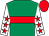 Emerald green, red hoop, white sleeves, red stars, red cap (Tip Of The Sword Racing)