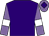 Purple, mauve sleeves, white armlets, mauve cap, purple diamond (Ms L G Robinson)